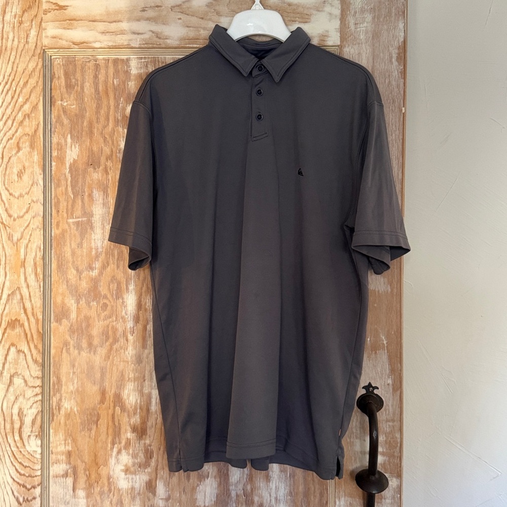Men’s Quicksilver Waterman charcoal grey polo shirt size XL